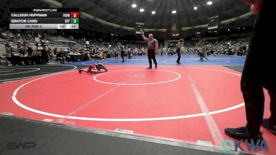 70 lbs Rr Rnd 3 - Calleigh Huffman, Fort Gibson Youth Wrestling vs Graycie Card, Tulsa Blue T Panthers