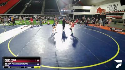 130 lbs 1st Place Match - Aliza Price, Washington vs Te`ata Mata`afa Grove, Hawaii