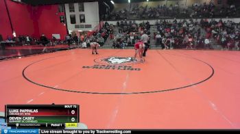 132 lbs Champ. Round 1 - Deven Casey, Elmhusrt (IC CATHOLIC) vs Luke Pappalas, Chicago (ST. RITA)