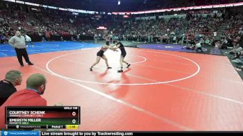 Girls 138 lbs Champ. Round 1 - Emersyn Miller, Poynette Girls vs Courtney Schenk, Shawano Community Girls