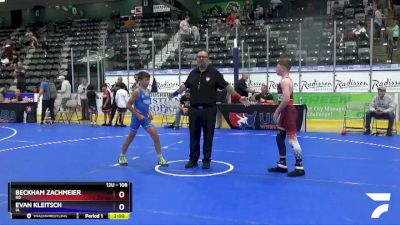 108 lbs Semifinal - Beckham Zachmeier, ND vs Evan Kleitsch, IA