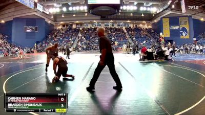 190 lbs Cons. Round 4 - Braeden Simoneaux, Teurlings Catholic vs Carmen Marano, St Peter Prepatory