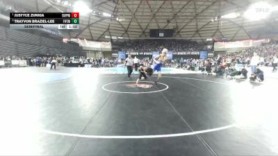 Boys 2A 138 lbs Semifinal - Justyce Zuniga, Toppenish vs Trayvon Braziel-lee, Fife