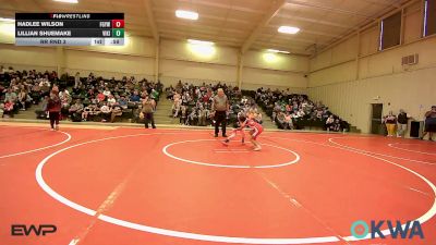 54-62 lbs Rr Rnd 3 - Hadlee Wilson, Fort Gibson Youth Wrestling vs Lillian Shuemake, Viking Wrestling Club