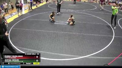 58 lbs Round 2 - Everly Musilunas, Carolina Reapers vs Sophia Seguin, Summerville Takedown Club