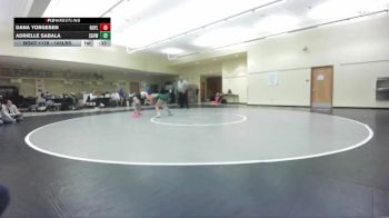 105lbs Cons. Round 5 - Dana Yorgesen, Royal (Girls) vs Adrielle Sabala, Sageview (Girls)