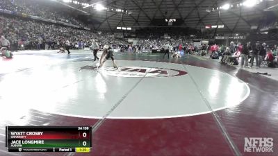 3A 138 lbs Quarterfinal - Wyatt Crosby, University vs Jace Longmire, Auburn