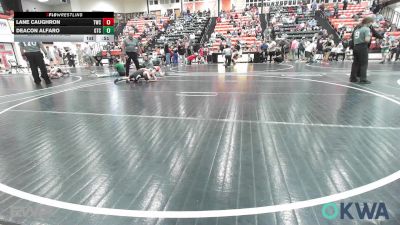 61 lbs Quarterfinal - Lane Caughron, Tahlequah Wrestling Club vs Deacon Alfaro, Grove Takedown Club