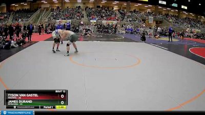 222 lbs Finals (8 Team) - Tyson Van Gastel, Mazama vs James Durand, Estacada