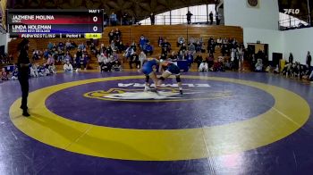 124 lbs 1st Place Match - Linda Holeman, Western New England vs Jazmene Molina, Utica