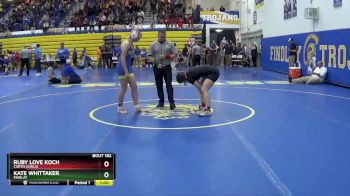 135 lbs Cons. Round 2 - Ruby Love Koch, Curtis (Girls) vs Kate Whittaker, FINDLAY