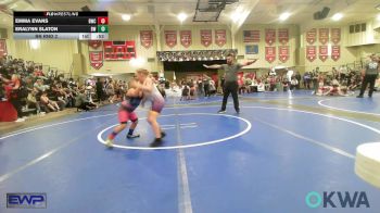 100 lbs Rr Rnd 2 - Emma Evans, Bartlesville Wrestling Club vs Eralynn Slaton, Bristow Wrestling