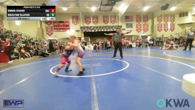 100 lbs Rr Rnd 2 - Emma Evans, Bartlesville Wrestling Club vs Eralynn Slaton, Bristow Wrestling