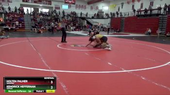 157 lbs Semifinal - Holten Palmer, Waukon vs Kendrick Heffernan, Tipton