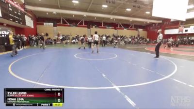 217 lbs Cons. Round 5 - Tyler Lewis, Hoopa Valley High School vs Noah Lima, Granada High School