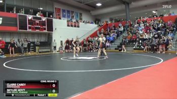 125 lbs Cons. Round 2 - Claire Carey, Independence vs Skyler Hoyt, Iowa Valley, Marengo