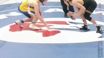 100 lbs Champ. Round 1 - Gavin Barton, Wright Gladiators Wrestling Club vs Austin Brennan, High Plains Thunder Wrestling Club