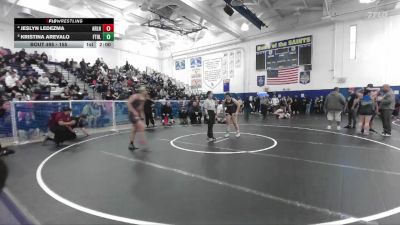 155 lbs Quarterfinal - Kristina Arevalo, Foothill (Santa Ana) vs Jeslyn Ledezma, Arlington