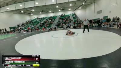 105 lbs 1st Place Match - McKinzie Mortensen, Pinedale vs Molly Bornhoft, Wind River