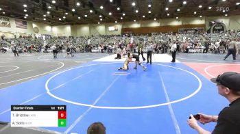 100 lbs Quarterfinal - Torrin Bristow, Lassen Wrestling Association vs Ampelio Solis, Buckaroo WC