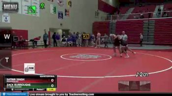 182 lbs Quarterfinal - Satbir Singh, Brownsburg vs Zack Burroughs, St. Paris Graham