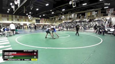 150 lbs Cons. Round 2 - Nico Wise, Bonita Vista vs Jack George, Bishop Amat