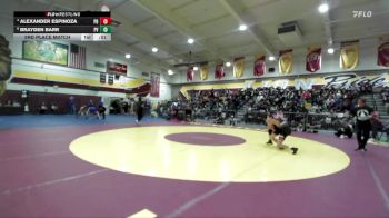 113 lbs 3rd Place Match - Alexander Espinoza, Palm Desert vs Brayden Barr, Paloma Valley