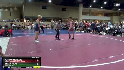 144 lbs Cons. Round 4 - Brady Hicks, Vancleave HS vs Nathan Mercado, Gulf Coast Grappling Academy