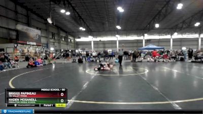 80 lbs Cons. Round 4 - Briggs Papineau, Tri-Valley Titans vs Haden Mosandll, Middleton Middle School