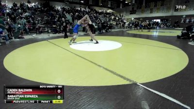 190 lbs Cons. Round 4 - Sabastian Esparza, Bishop Amat vs Caden Baldwin, Paloma Valley