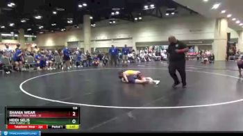 126 lbs Champ Round 1 (16 Team) - Shania Wear, Nebraska Tidal Wave vs Heidi Selis, MXW Purple