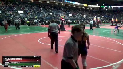 116 lbs Semifinal - Riley Robertson, LKWA vs Bella Hersman, RVY2