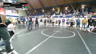 140 lbs Consolation - Cole Hill, Bishop Kelley vs Kyran Anderson, Fort Gibson Youth Wrestling