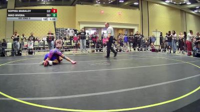 120 lbs Rr Rnd 3 - Sophia Mabalot, Elite WC Hawaii vs Niko Rivera, Silverback WC