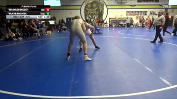 175 lbs 1st Place Match - Blake Mather, West Delaware, Manchester vs Braylen Bieber, Independence
