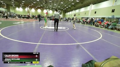 126 lbs Cons. Round 2 - Calum Brown, Lafayette (Wildwood) vs Jonah Mcclure, Buford HS