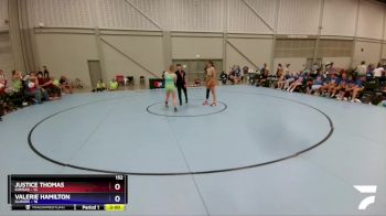 152 lbs Placement Matches (8 Team) - Justice Thomas, Kansas vs Valerie Hamilton, Illinois