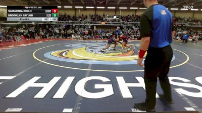 145 lbs Final - Samantha Bello, Central Falls/Blackstone Valley Prep vs Brooklyn Taylor, Classical