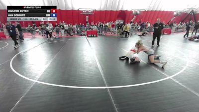 110-115 lbs Champ. Round 1 - Jozlynn Boyer, Grand Forks Gladiators vs Ava Schultz, Pinnacle
