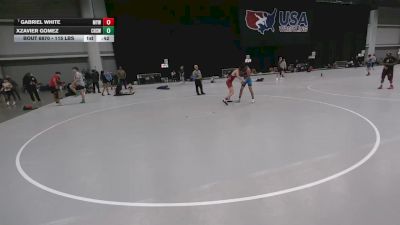 115 lbs Cons. Sub-quarters - Xzavier Gomez, Cleveland High School Wrestling vs Gabriel White, Maysville Youth Wrestling