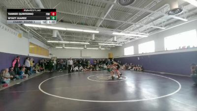 91 lbs Champ. Round 1 - Tanner Quinterno, Powell Middle School vs Wyatt Juarez, Lander Middle School