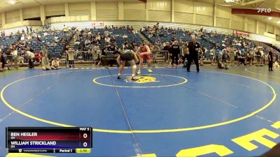 157 lbs Cons. Round 4 - Ben Hegler, OH vs William Strickland, OH