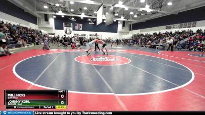 120 lbs Cons. Round 3 - Will Hicks, Oak Hills vs Johnny Kohl, Granite Hills