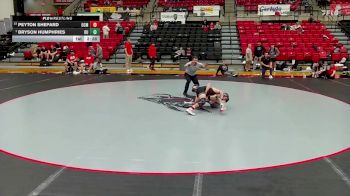125 lbs 1st Place Match - Bryson Humphries, Drury vs Peyton Shepard, Central Missouri