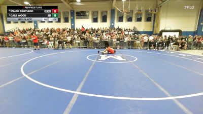 120 lbs 3rd Place - Izaiah Santiago, Central Catholic vs Cale Wood, Haverhill