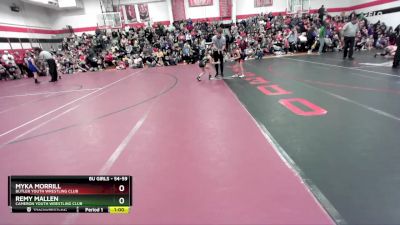 54-59 lbs Round 1 - Myka Morrill, Butler Youth Wrestling Club vs Remy Mallen, Cameron Youth Wrestling Club