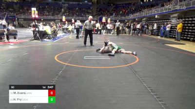 90 lbs Round Of 64 - Maxwell Evans, Upper Perkiomen vs Hunter Fry, Cocalico