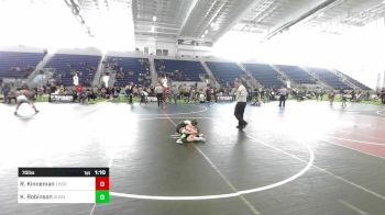 70 lbs Semifinal - Regan Kinneman, Thorobred vs Kyler Robinson, Shootbox