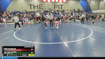 60 lbs Quarterfinal - Roczen Davies, Elite Wrestling vs Trig Klingler, Sanderson Wrestling Academy