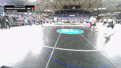 Boys 3A 285 lbs Cons. Round 5 - Jacky Zheng, Interlake vs Kingslen Tuiaana Morris, Timberline
